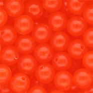 12 mm DQ&reg; acryl kralen shiny Vermillion red