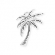 Roestvrij stalen (RVS) Stainless steel bedels palmboom Silver