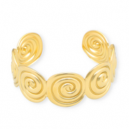 Roestvrij stalen (RVS) Stainless steel armbanden bangle spiralen Gold