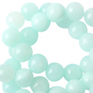 6 mm natuursteen kralen Light turquoise blue