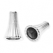 Roestvrij stalen (RVS) Stainless steel onderdelen eindkap cone 11mm Silver