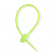 Gekleurde onderdelen siliconen tie wrap Green