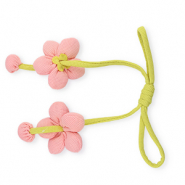 Statement hangers bloem Salmon pink-lime green
