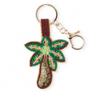 Sleutelhangers palmboom Gold-brown-green