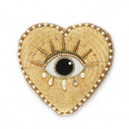 Portemonnee hart met alziend oog Gold-white-black