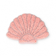 Portemonnee schelp Silverlined transparent-salmon pink