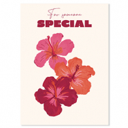 BY31® Sieraden kaartjes "For someone special" Off white-bordeaux red-coral red-pink