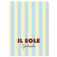 BY31® Sieraden kaartjes "Il sole splende" Yellow-light blue-mahogany red