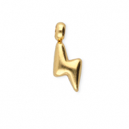 BY31® Roestvrij stalen (RVS) Stainless steel bedels bliksem Gold