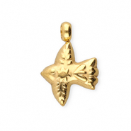 BY31® Roestvrij stalen (RVS) Stainless steel bedels vogel Gold