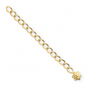 BY31® Roestvrij stalen (RVS) stainless steel onderdelen verlengketting set bloem Gold