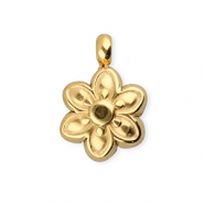 BY31® Roestvrij stalen (RVS) Stainless steel bedels bloem Gold