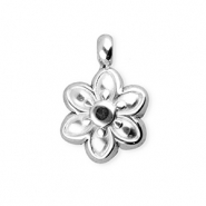 BY31® Roestvrij stalen (RVS) Stainless steel bedels bloem Silver