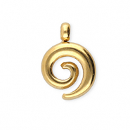 BY31® Roestvrij stalen (RVS) Stainless steel bedels spiraal Gold