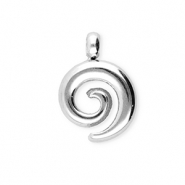 BY31® Roestvrij stalen (RVS) Stainless steel bedels spiraal Silver