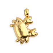 BY31® Roestvrij stalen (RVS) Stainless steel bedels krab Gold