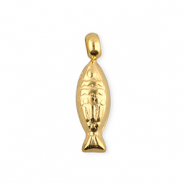 BY31® Roestvrij stalen (RVS) Stainless steel bedels vis Gold