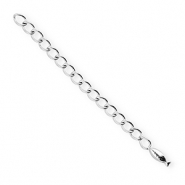 BY31® Roestvrij stalen (RVS) stainless steel onderdelen verlengketting set vis Silver