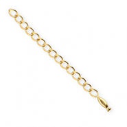 BY31® Roestvrij stalen (RVS) stainless steel onderdelen verlengketting set vis Gold