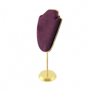 Sieraad display buste voor kettingen Dark purple-gold