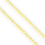 Top Facet kralen rond 4mm Yellow-AB coating