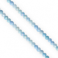 Top Facet kralen 4x3mm disc Blue-AB coating