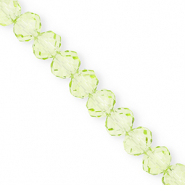 Top Facet kralen 12x9mm disc Light green