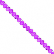 Top Facet kralen 4x3mm disc Grape purple