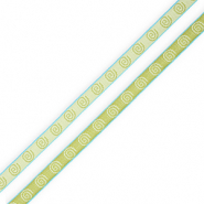 BY31® Lint met tekst spiraal Green-turquoise blue