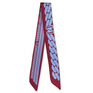 Bandana sjaal met schakels Berry wine red-lavender purple