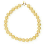 BY31&reg; 16mm acryl kralenkettingen shiny Pastel yellow 11-0616 TPG-gold