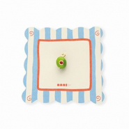 BY31® Eco-brass metaal bedels met enamel olijf Gold-olive green-red