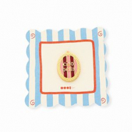 BY31® Eco-brass metaal bedels met enamel ovaal Ciao bella"" Gold-light pink-red