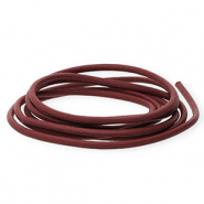 DQ leer rond 2mm Winery brown
