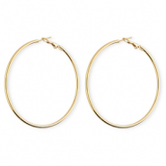 Roestvrij stalen (RVS) Stainless steel oorbellen&nbsp;/&nbsp;creolen Gold