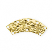 BY31&reg; Roestvrij stalen (RVS) Stainless steel onderdelen tussenstuk boog met 8 oogjes Gold