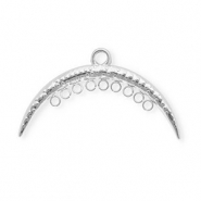 BY31&reg; Roestvrij stalen (RVS) Stainless steel onderdelen tussenstuk boog met 10 oogjes Silver