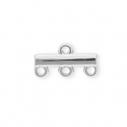 BY31&reg; Roestvrij stalen (RVS) Stainless steel onderdelen tussenstuk bar met 4 oogjes Silver