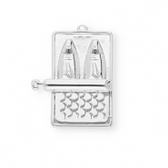 BY31&reg; Eco-brass metaal bedels sardines in blik Silver