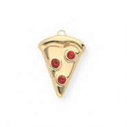 BY31&reg; Eco-brass metaal bedels pizzapunt Gold-red