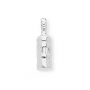 BY31&reg; Eco-brass metaal bedels wijnfles Silver