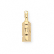 BY31&reg; Eco-brass metaal bedels wijnfles Gold