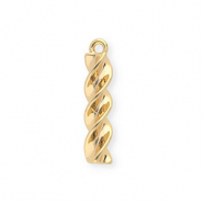 BY31&reg; Eco-brass metaal bedels fusilli pasta Gold