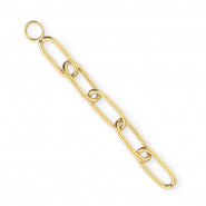 BY31® Roestvrij stalen (RVS) Stainless steel jasseron bedels ankerketting Gold
