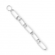 BY31® Roestvrij stalen (RVS) Stainless steel jasseron bedels ankerketting Silver