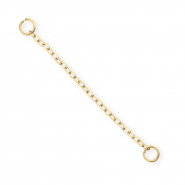 BY31® Roestvrij stalen (RVS) Stainless steel jasseron bedels / tussenstuk ankerketting Gold