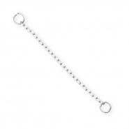 BY31® Roestvrij stalen (RVS) Stainless steel jasseron bedels / tussenstuk ankerketting Silver