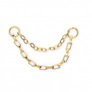 BY31® Roestvrij stalen (RVS) Stainless steel jasseron bedels / tussenstuk duo layer Gold