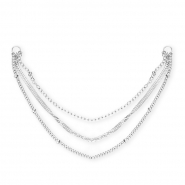 BY31® Roestvrij stalen (RVS) Stainless steel jasseron bedels / tussenstuk triple layer Silver