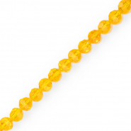 Top Facet kralen rond 6 mm Orange